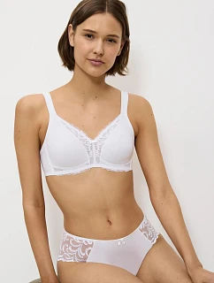 Dámska moderná čipkovaná+bavlnená podprsenka N - WHITE - biela 0003 - TRIUMPH
