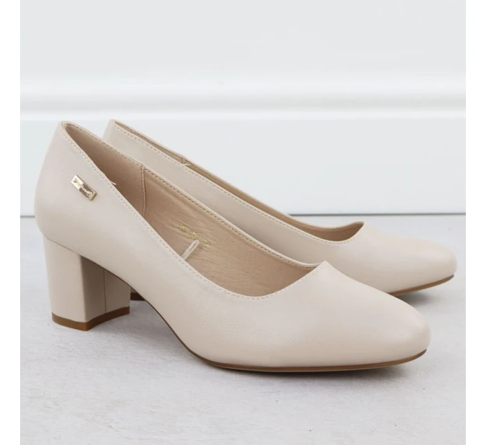 Lodičky Sergio Leone PB178 v nude farbe s ihlovým podpätkom