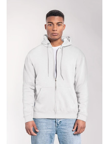 Fruit of the Loom Iconic Premium Hooded Sweat Jacket Mikina s kapucňou z hrubej bavlny 16.2286 biela Fruit of the Loom Iconic Premium Hooded Sweat Jacket Mikina s kapucňou z hrubej bavlny 16.2286 biela