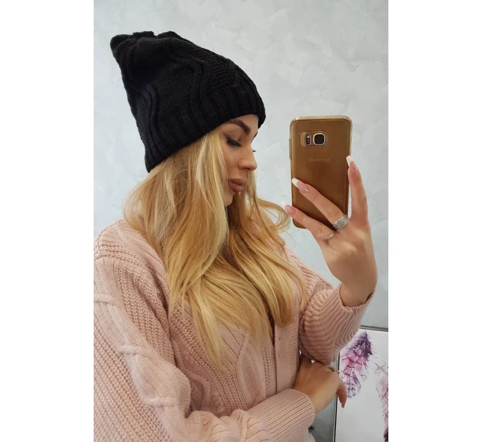 Fleecová čiapka Sylwia K244 čierna