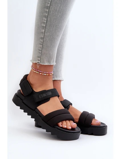 Sandały Damskie Na Platformie Big Star NN274750 Czarne