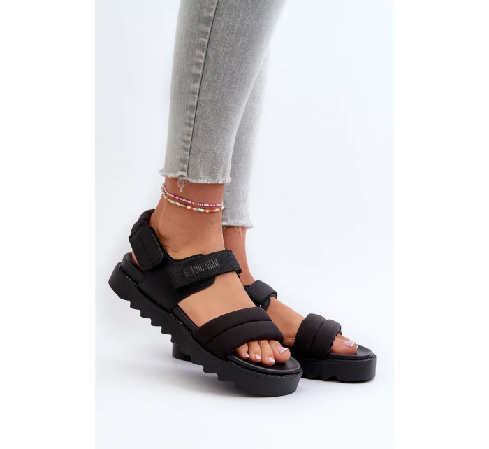 Sandały Damskie Na Platformie Big Star NN274750 Czarne
