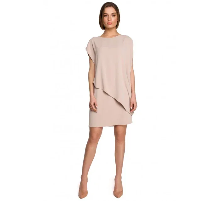 S262 Vrstvené šaty - béžové S262 Vrstvené šaty - béžové