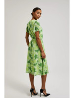 Dámske vzorované šaty MOODO - zelené