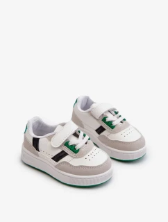 Klasická detská športová obuv White and Green Marlin
