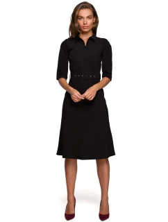 Dámské šaty model 19453710 černé - STYLOVE