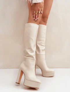 Čižmy na podpätku model 204661 Step in style