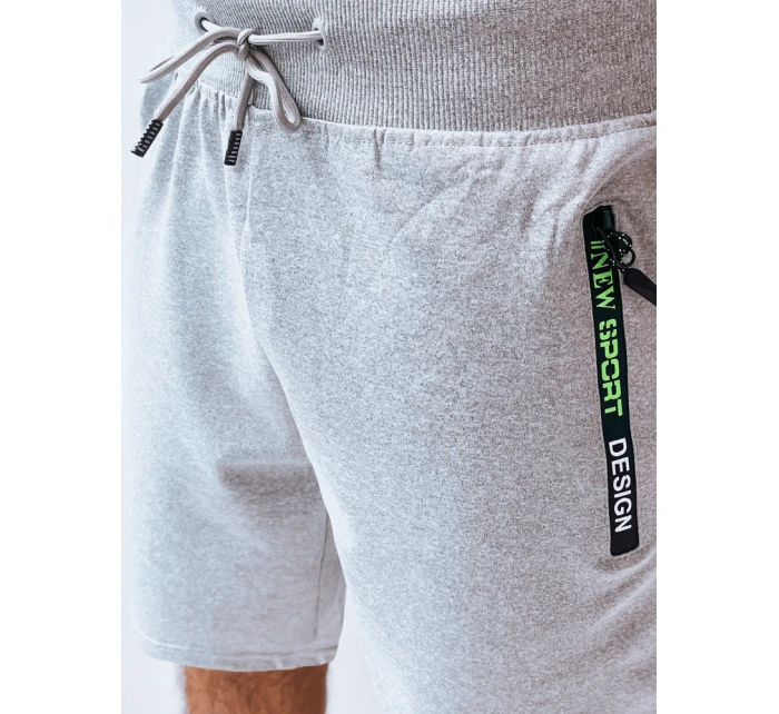 FashionStreet pánske svetlosivé teplákové šortky SX2228