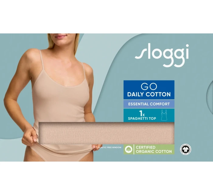 sloggi GO Daily Cotton Spaghetti Top - BROWN - SLOGGI BROWN - SLOGGI