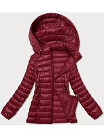 Dámska prešívaná bunda s kapucňou J Style bordová (16M9102-06) Dámska prešívaná bunda s kapucňou J Style bordová (16M9102-06)
