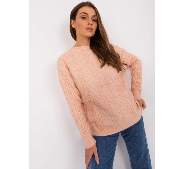 Sweter AT SW brzoskwiniowy model 18884704 - FPrice Sweter AT SW brzoskwiniowy model 18884704 - FPrice