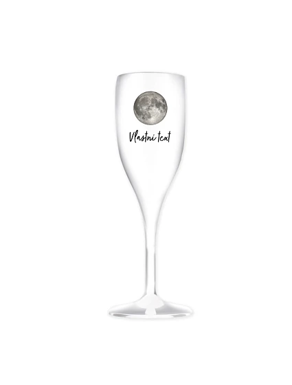 Personalizovaná nerozbitná pohár na prosecco s fázou mesiaca Personalizovaná nerozbitná pohár na prosecco s fázou mesiaca