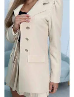 Dámská souprava sako se sukní model 19449274 Béžová - Kesi Dámská souprava sako se sukní model 19449274 Béžová - Kesi
