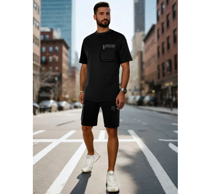 Pánská tepláková souprava černá Dstreet model 21988679 - FashionStreet Pánská tepláková souprava černá Dstreet model 21988679 - FashionStreet