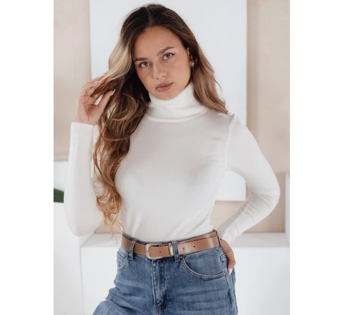 Dámsky sveter s rolákom VANORIA white FashionStreet MY2491