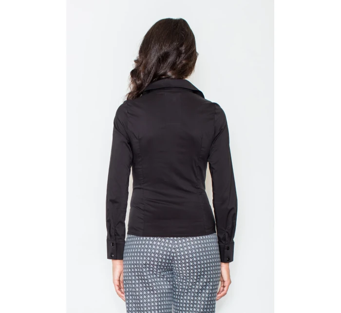 Košieľka Rachel M021 Black - Figl Košieľka Rachel M021 Black - Figl