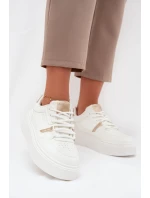 Dámske tenisky na platforme Big Star - biele