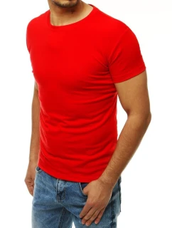 Pánské tričko bez potisku červené model 21962387 - Dstreet