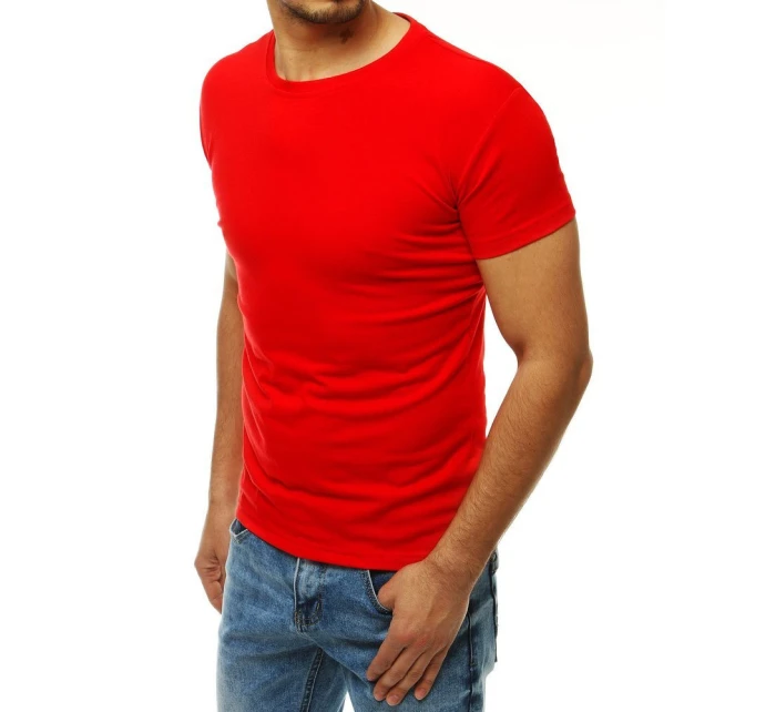 Pánské tričko bez potisku červené model 21962387 - Dstreet