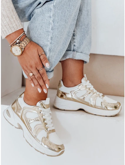 Dámské tenisky s podrážkou gold Dstreet model 21991701 - FashionStreet Dámské tenisky s podrážkou gold Dstreet model 21991701 - FashionStreet