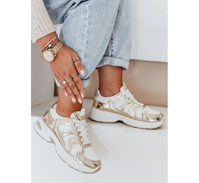 Dámské tenisky s podrážkou gold Dstreet model 21991701 - FashionStreet Dámské tenisky s podrážkou gold Dstreet model 21991701 - FashionStreet