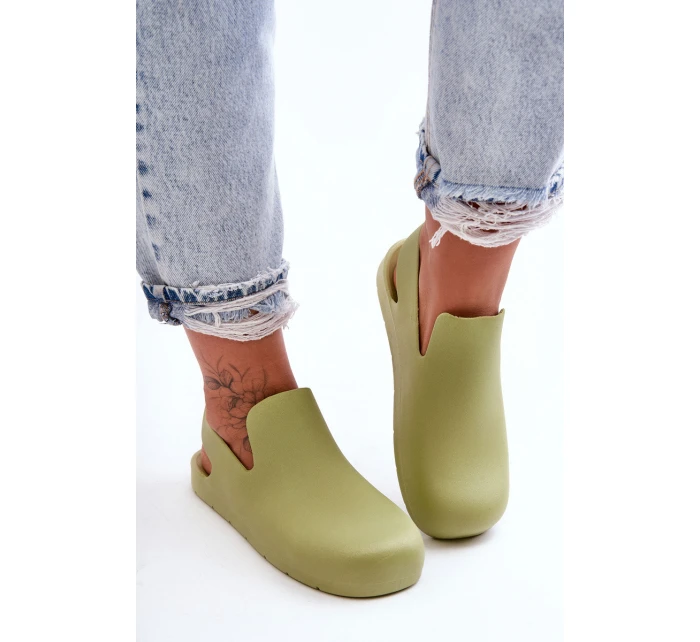 Modne Gumowe Chodaki Zielone Meriko Modne Gumowe Chodaki Zielone Meriko