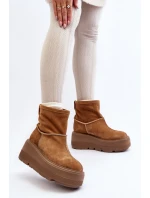 Kožené dámské boty na masivní podrážce Camel model 21644292 - Zazoo