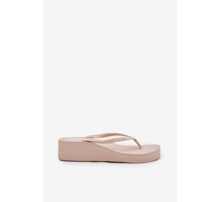 Dámské sandály na klínu Big Star béžové model 21695338 - Big Star Shoes Dámské sandály na klínu Big Star béžové model 21695338 - Big Star Shoes