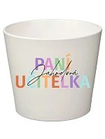 Biely keramický hrniec pre učiteľa - veľký