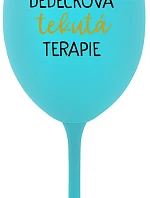GIRL'S FLUID THERAPY - tyrkysový pohár na víno 350 ml