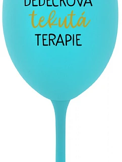 GIRL'S FLUID THERAPY - tyrkysový pohár na víno 350 ml