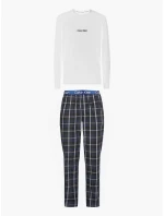 Pánsky pyžamový set - NM2184E 1MT - biela/modrá - Calvin Klein Pánsky pyžamový set - NM2184E 1MT - biela/modrá - Calvin Klein