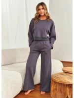 Dámska tepláková súprava DRS.7360 Tmavo šedá - Doctor nap