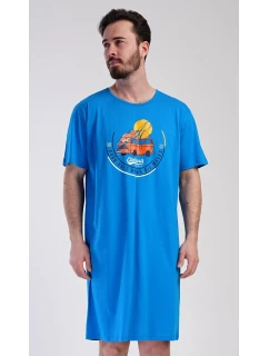 Pánska nočná košeľa Adventure s krátkym rukávom