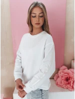 Dámská jednobarevná mikina bílá Dstreet model 21985698 - FashionStreet