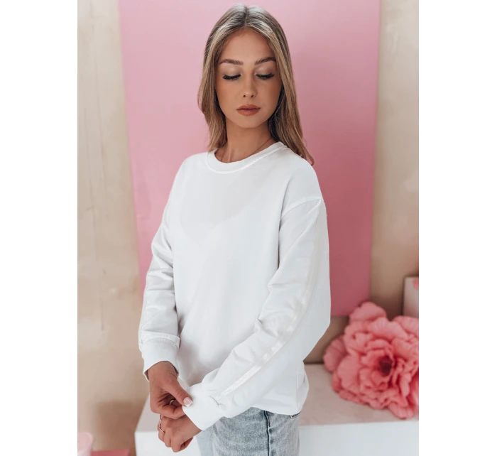 Dámská jednobarevná mikina bílá Dstreet model 21985698 - FashionStreet