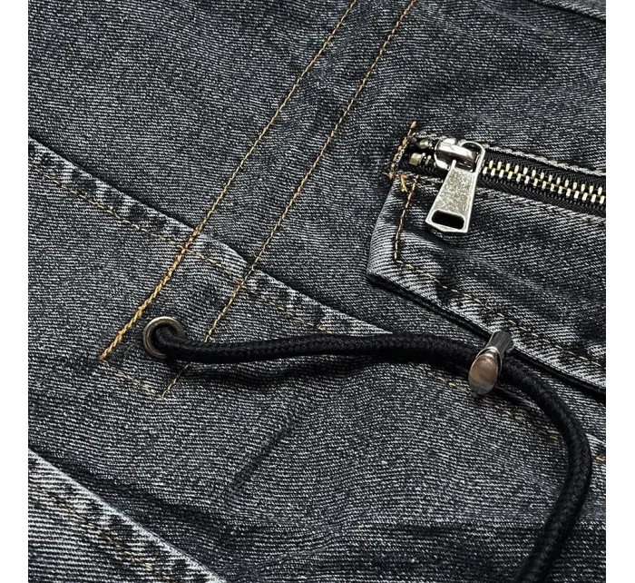 Dámska džínsová bunda s kožušinovou podšívkou (B8068-1046)