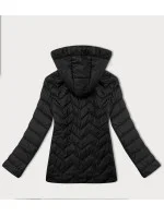 Čierna dámska prešívaná bunda s kapucňou J Style (16M9267-392)