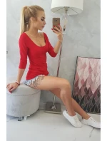 Blúzka s okrúhlym výstrihom červená Blúzka s okrúhlym výstrihom červená