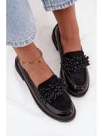 Damskie Mokasyny Lakierowane S.Barski HY52-369B Czarne