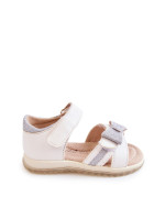 Detské kožené sandále na suchý zips White Lolly