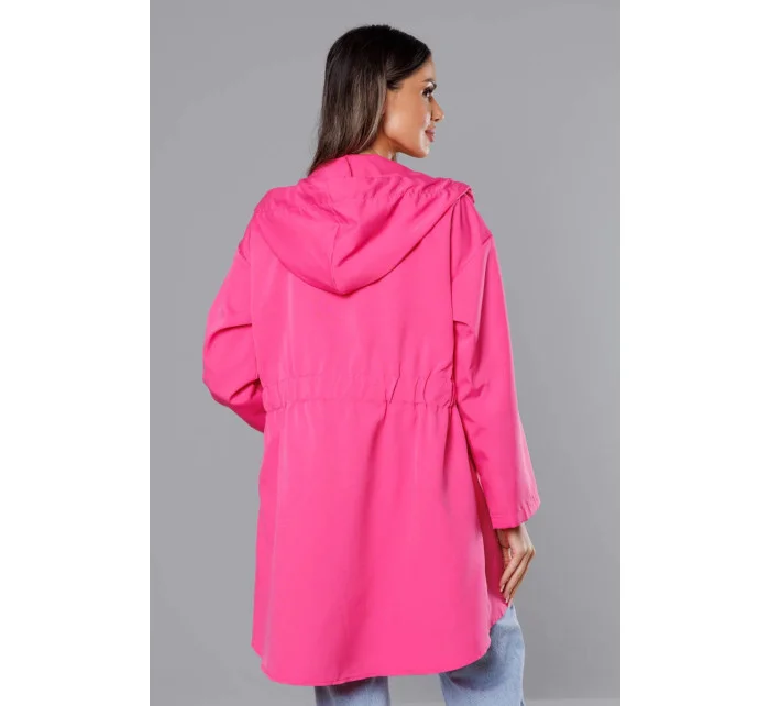 Ružový tenký asymetrický dámsky prehoz cez oblečenie (B8117-83)