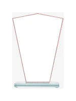 Sklenená trofej s matným podstavcom