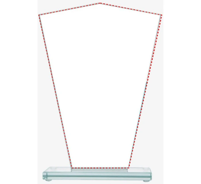 Sklenená trofej s matným podstavcom