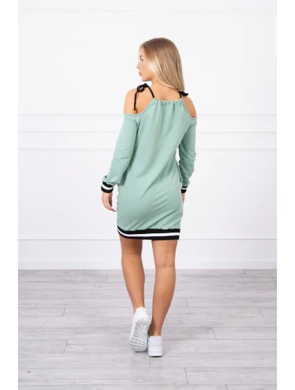 Tres Chic tmavo mätové šaty