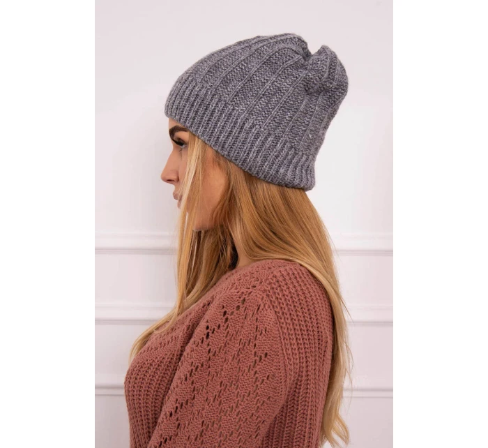 Fleecová čiapka Anna K238 tmavo šedá