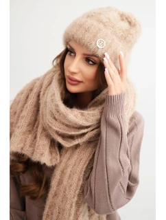 Dámska súprava čiapky a šálu s ťavím pruhom