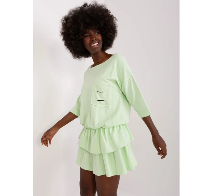 Sukienka EM SK HS 20 model 18856508 pistacjowy - FPrice