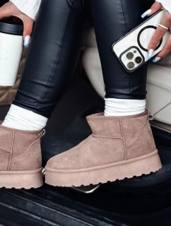 Dámske snežnice na platforme béžové BRINETTO FashionStreet ZY0568