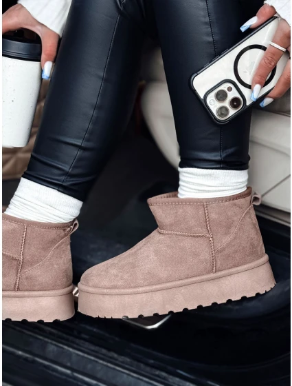 Dámske snežnice na platforme béžové BRINETTO FashionStreet ZY0568